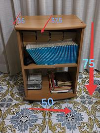 Mobiletto in legno con 2 ripiani – Ottime condizio