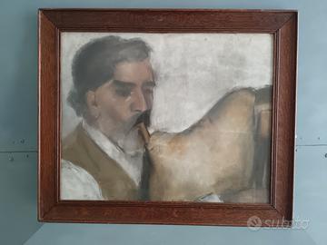 Dipinto Pastello Suonatore  Fine 800