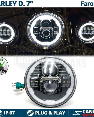 FARO LED Per Moto HARLEY DAVIDSON Angel OMOLOGATO