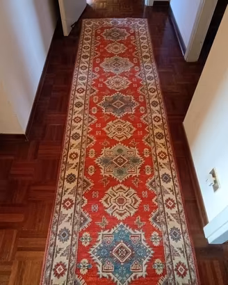 Tappeto Passatoia stile Kazak 307x80 Perfetto