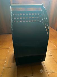 Portalegna in metallo con ruote