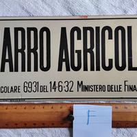 Targa metallica CARRO AGRICOLO (tassa) AUTENTICA