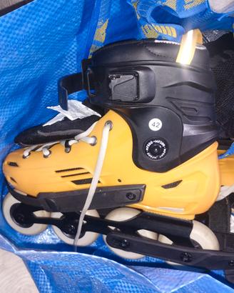 Oxelo MF500 freeride di colore giallo adulti