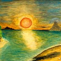 Dipinto - Tramonto mare
