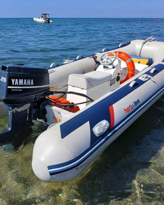 Gommone 4m+carrello+25CV+posto barca