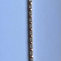 Braccialetto tennis argento rosato