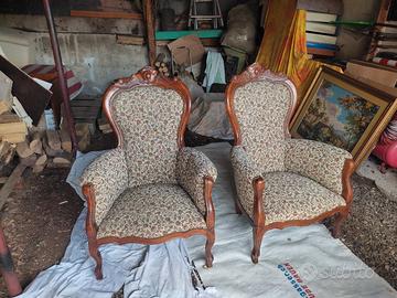 poltrona  n 2  in  noce 