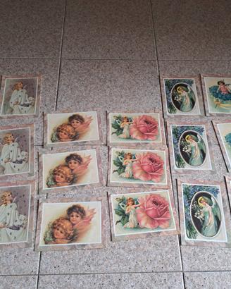 Biglietti cartoline vintage con angeli putti