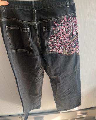 Jeans uomo fiori