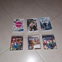 3 videogiochi ps3 e 3 viseogiochi wii