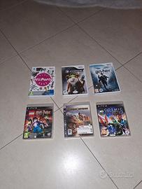 3 videogiochi ps3 e 3 viseogiochi wii