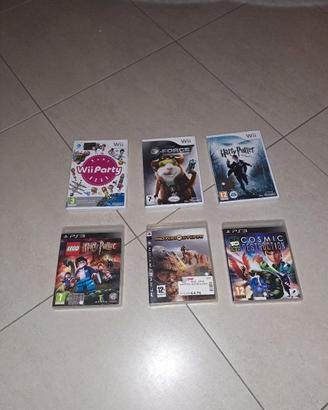 3 videogiochi ps3 e 3 viseogiochi wii