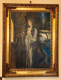 Quadro olio su tela Rita Sclafani 1976 (90x70 cm)