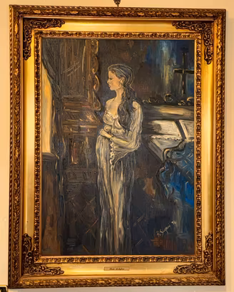 Quadro olio su tela Rita Sclafani 1976 (90x70 cm)