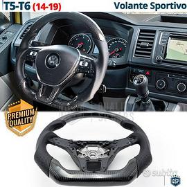 VOLANTE per VW Transporter T5 T6 Carbonio e Pelle