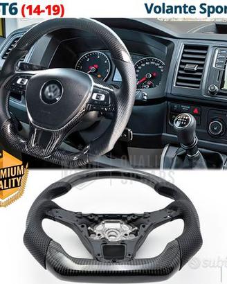 VOLANTE per VW Transporter T5 T6 Carbonio e Pelle
