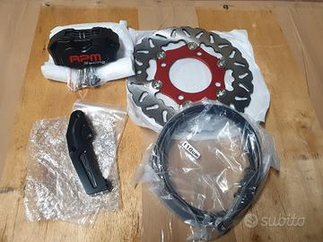 Impianto freno completo maggiorato pitbike scooter