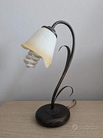 Lampadario, applique, abat jour in ferro battuto