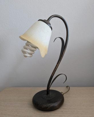 Lampadario, applique, abat jour in ferro battuto