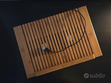 Stand per macbook e pc portatili in bambù con vent