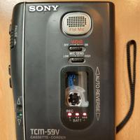 SONY TCM-59V PORTATILE CASSETTE CORDER WALKMAN