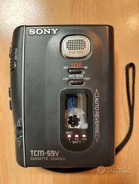 SONY TCM-59V PORTATILE CASSETTE CORDER WALKMAN