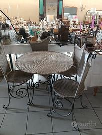 Set da giardino in ferro battuto 