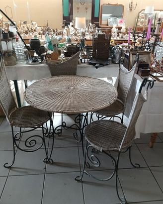 Set da giardino in ferro battuto 