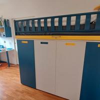 Cameretta Moretti Compact letto soppalco+scrivania