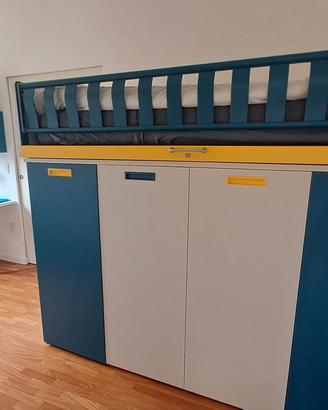 Cameretta Moretti Compact letto soppalco+scrivania