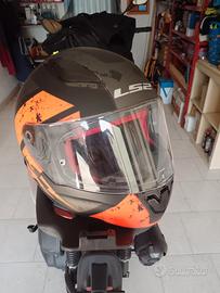 Casco integrale LS2 rapid nero arancio 