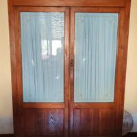 vetrina antica massello di castagno