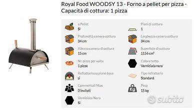 Forno a pellet per pizza