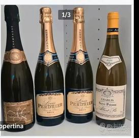 4 bottiglie champagne e vini francesi 
