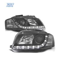 FARI AUDI A3 8P LUCE DIURNA REALE FONDO NERO