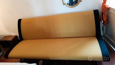 Divano Borsani D70 giallo e nero tessuto originale