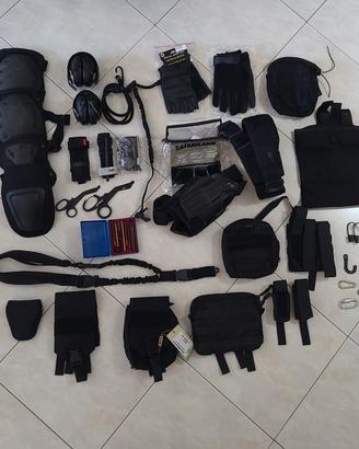 materiale tattico militare softair colore  nero 