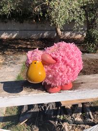 Salvadanaio, in terracotta “ la pecorella rosa”