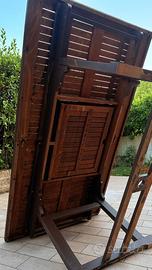 Tavolo da pranzo allungabile da giardino in legno