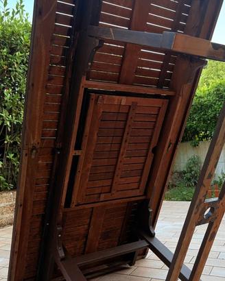 Tavolo da pranzo allungabile da giardino in legno