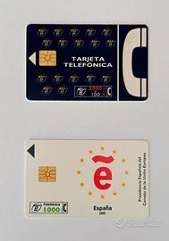 Lotto 2 schede telefoniche Spagna Telefonica
