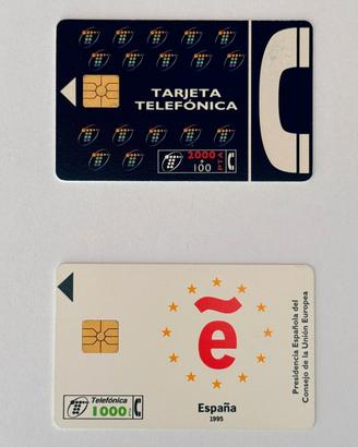 Lotto 2 schede telefoniche Spagna Telefonica
