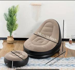 divano gonfiabili e appoggio piedi 