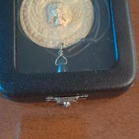 Riproduzione medaglione longobardo bronzo dorato