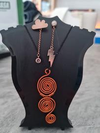 set collana e orecchini bronzo 