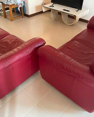 Divani 2 posti Chateau d’Ax vera pelle bordeaux
