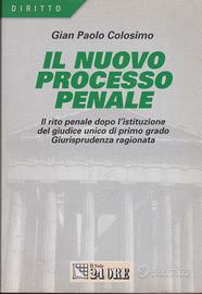Colosimo Il nuovo processo penale Il Sole 24 Ore