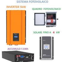 Sistema fotovoltaico inverter 5kW batteria 5 kWh