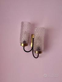 Coppia di applique vintage anni 50/60 - ottone