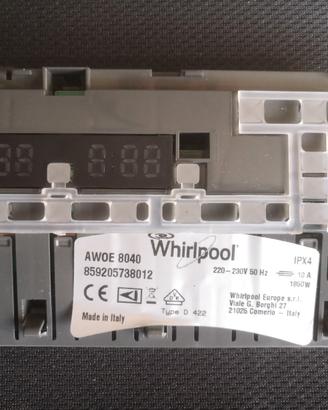Scheda display lavatrice Whirlpool AOWE 8040